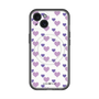 スリムプロテクションプレミアムケース with MagSafe［ Stripe Hearts - Purple ］