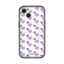 スリムプロテクションプレミアムケース with MagSafe［ Stripe Hearts - Purple ］
