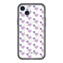 スリムプロテクションプレミアムケース with MagSafe［ Stripe Hearts - Purple ］