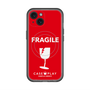 スリムプロテクションプレミアムケース with MagSafe［ FRAGILE - Red ］