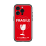 スリムプロテクションプレミアムケース with MagSafe［ FRAGILE - Red ］