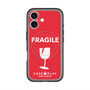 スリムプロテクションプレミアムケース with MagSafe［ FRAGILE - Red ］