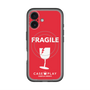 スリムプロテクションプレミアムケース with MagSafe［ FRAGILE - Red ］