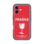 スリムプロテクションプレミアムケース with MagSafe［ FRAGILE - Red ］