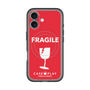 スリムプロテクションプレミアムケース with MagSafe［ FRAGILE - Red ］