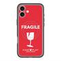 スリムプロテクションプレミアムケース with MagSafe［ FRAGILE - Red ］