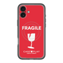 スリムプロテクションプレミアムケース with MagSafe［ FRAGILE - Red ］