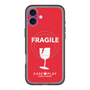 スリムプロテクションプレミアムケース with MagSafe［ FRAGILE - Red ］