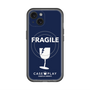 スリムプロテクションプレミアムケース with MagSafe［ FRAGILE - Navy ］