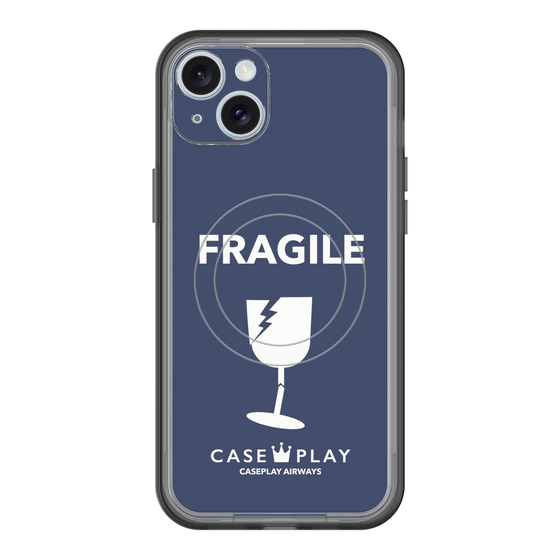 スリムプロテクションプレミアムケース with MagSafe［ FRAGILE - Navy ］