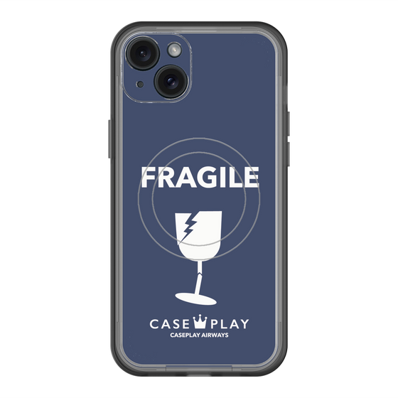 スリムプロテクションプレミアムケース with MagSafe［ FRAGILE - Navy ］