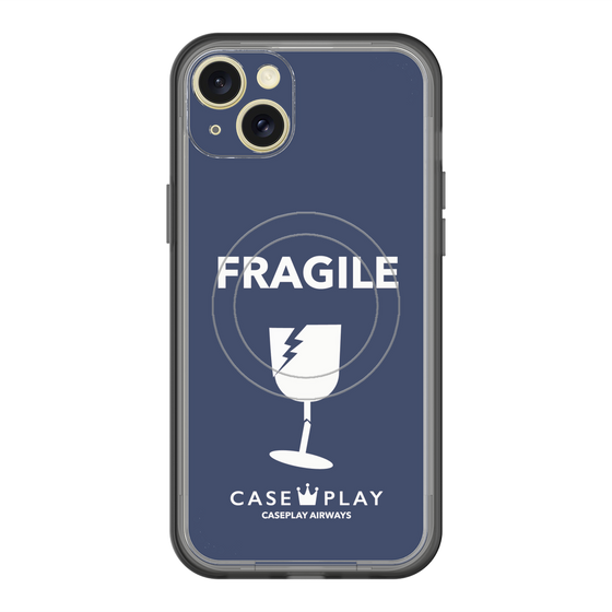 スリムプロテクションプレミアムケース with MagSafe［ FRAGILE - Navy ］
