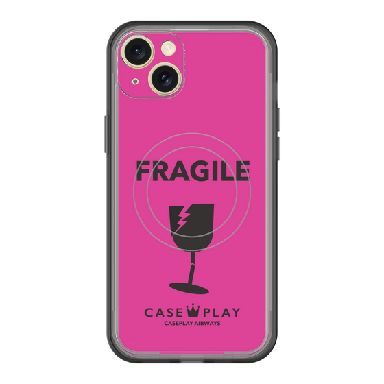スリムプロテクションプレミアムケース with MagSafe［ FRAGILE - Pink ］