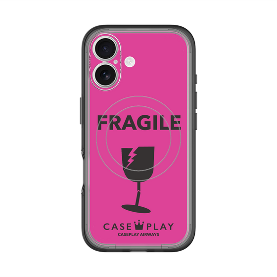 スリムプロテクションプレミアムケース with MagSafe［ FRAGILE - Pink ］