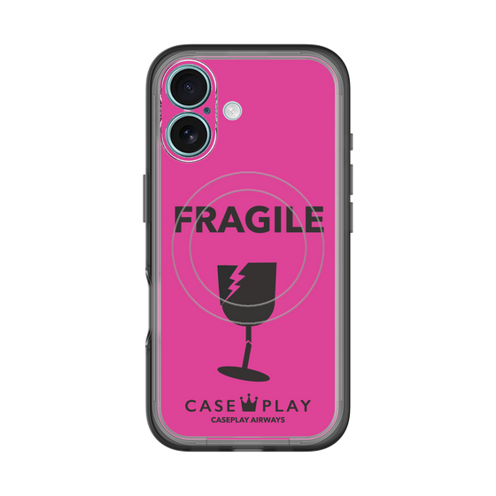 スリムプロテクションプレミアムケース with MagSafe［ FRAGILE - Pink ］