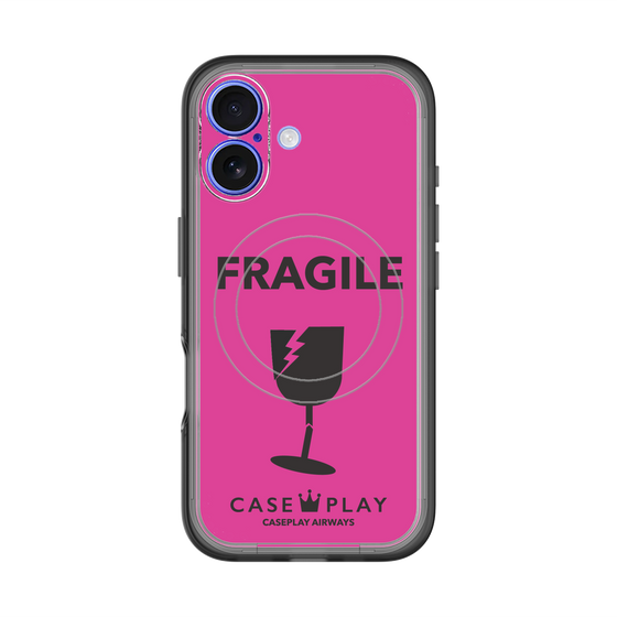 スリムプロテクションプレミアムケース with MagSafe［ FRAGILE - Pink ］