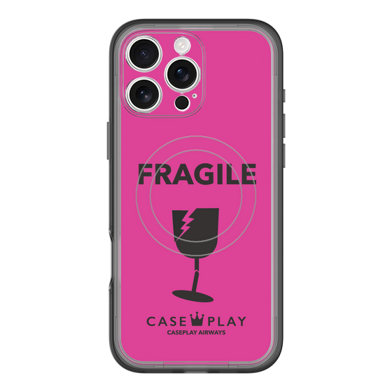 スリムプロテクションプレミアムケース with MagSafe［ FRAGILE - Pink ］