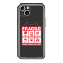 スリムプロテクションプレミアムケース with MagSafe［ FRAGILE Sticker - Black ］