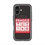 スリムプロテクションプレミアムケース with MagSafe［ FRAGILE Sticker - Black ］