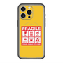 スリムプロテクションプレミアムケース with MagSafe［ FRAGILE Sticker - Yellow ］