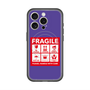 スリムプロテクションプレミアムケース with MagSafe［ FRAGILE Sticker - Purple ］