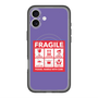 スリムプロテクションプレミアムケース with MagSafe［ FRAGILE Sticker - Purple ］