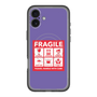 スリムプロテクションプレミアムケース with MagSafe［ FRAGILE Sticker - Purple ］