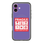 スリムプロテクションプレミアムケース with MagSafe［ FRAGILE Sticker - Purple ］