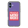 スリムプロテクションプレミアムケース with MagSafe［ FRAGILE Sticker - Purple ］