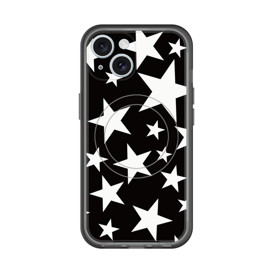スリムプロテクションプレミアムケース with MagSafe［ Stars - Black ］