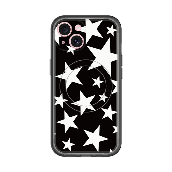 スリムプロテクションプレミアムケース with MagSafe［ Stars - Black ］
