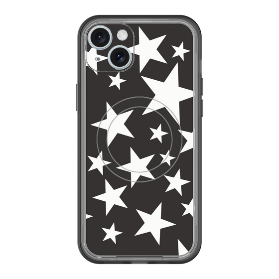 スリムプロテクションプレミアムケース with MagSafe［ Stars - Black ］