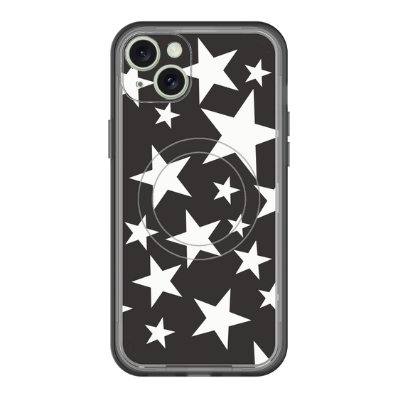 スリムプロテクションプレミアムケース with MagSafe［ Stars - Black ］