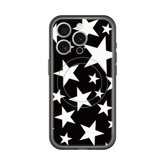 スリムプロテクションプレミアムケース with MagSafe［ Stars - Black ］