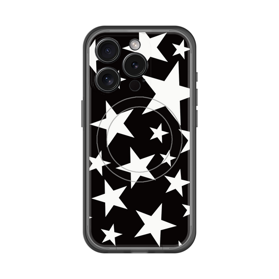 スリムプロテクションプレミアムケース with MagSafe［ Stars - Black ］