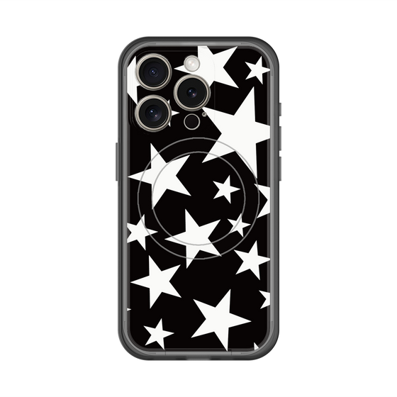 スリムプロテクションプレミアムケース with MagSafe［ Stars - Black ］
