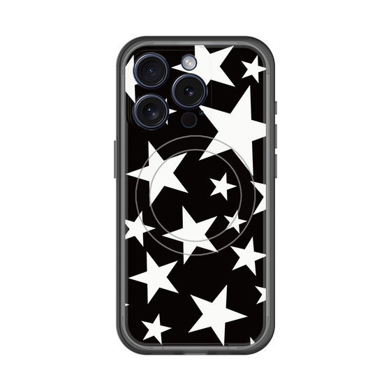スリムプロテクションプレミアムケース with MagSafe［ Stars - Black ］