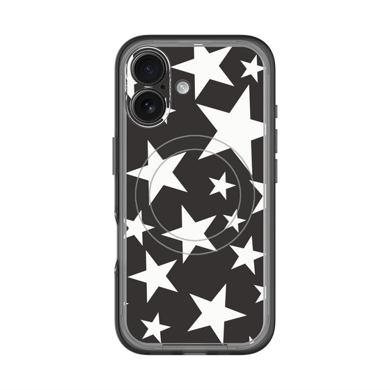 スリムプロテクションプレミアムケース with MagSafe［ Stars - Black ］