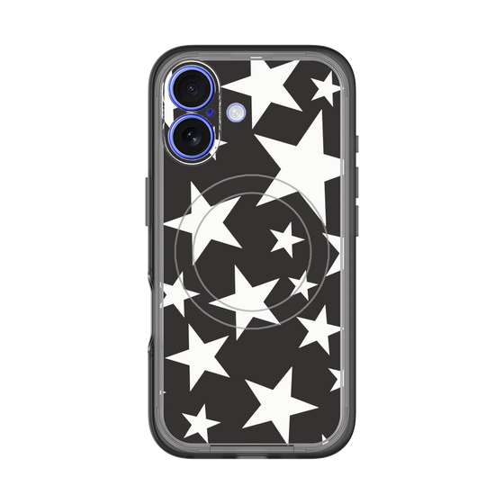 スリムプロテクションプレミアムケース with MagSafe［ Stars - Black ］