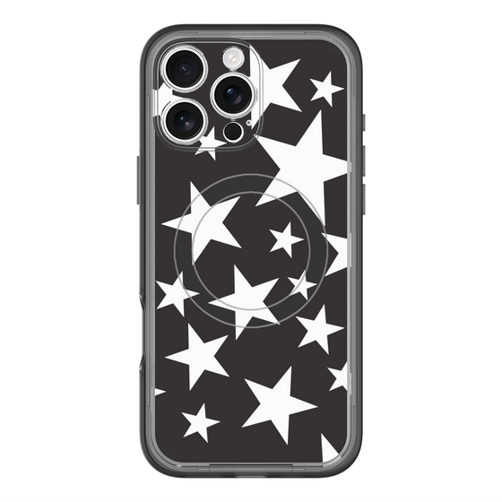 スリムプロテクションプレミアムケース with MagSafe［ Stars - Black ］