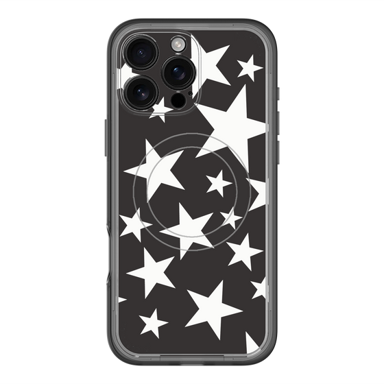 スリムプロテクションプレミアムケース with MagSafe［ Stars - Black ］