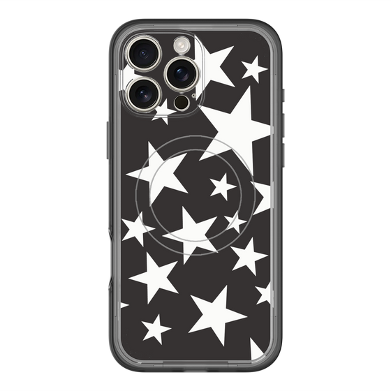スリムプロテクションプレミアムケース with MagSafe［ Stars - Black ］
