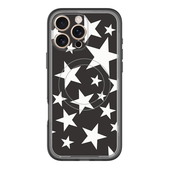 スリムプロテクションプレミアムケース with MagSafe［ Stars - Black ］