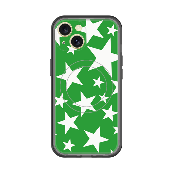 スリムプロテクションプレミアムケース with MagSafe［ Stars - Green ］