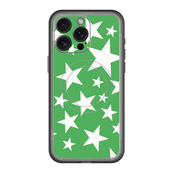 スリムプロテクションプレミアムケース with MagSafe［ Stars - Green ］