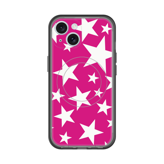 スリムプロテクションプレミアムケース with MagSafe［ Stars - Pink ］