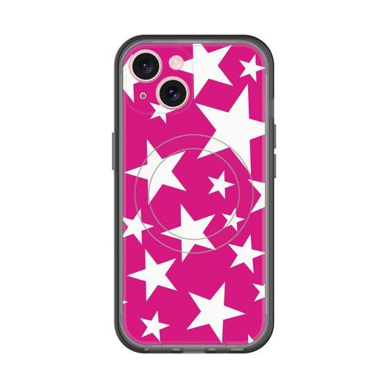 スリムプロテクションプレミアムケース with MagSafe［ Stars - Pink ］