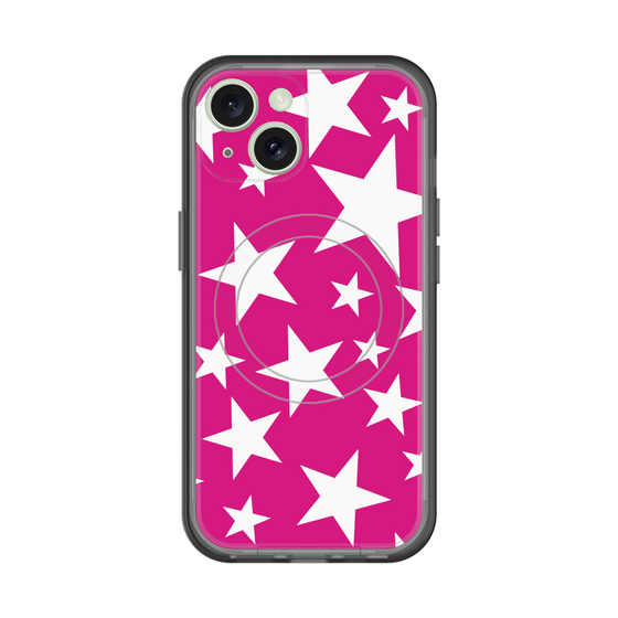 スリムプロテクションプレミアムケース with MagSafe［ Stars - Pink ］