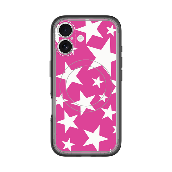 スリムプロテクションプレミアムケース with MagSafe［ Stars - Pink ］