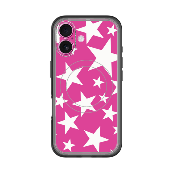 スリムプロテクションプレミアムケース with MagSafe［ Stars - Pink ］